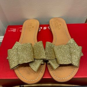 Kate spade golden bow sandals